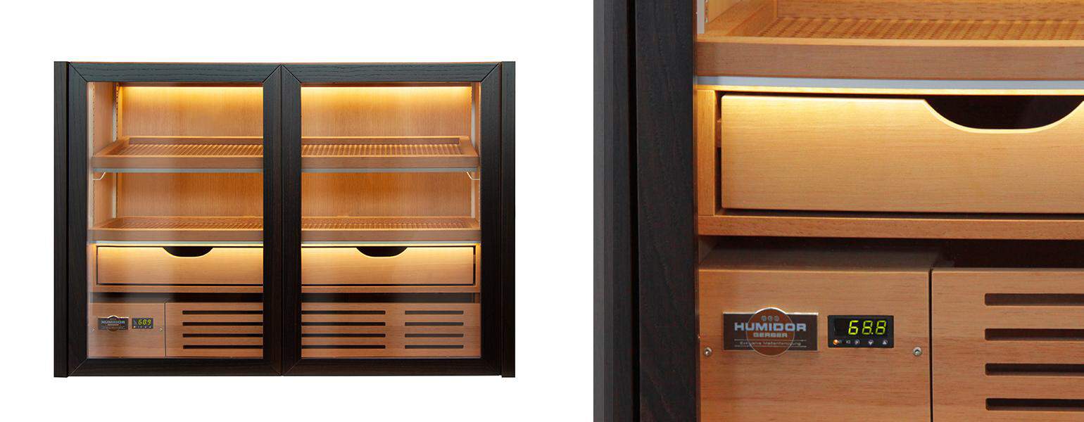 Builtin humidor electronic humidification included » Gerber Humidors
