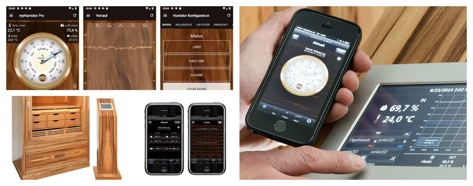 new app for your smart phone controlling the humidor