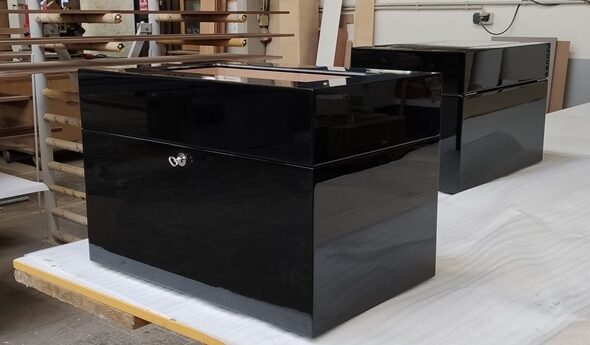 desktop humidor cigar storage black high glossy