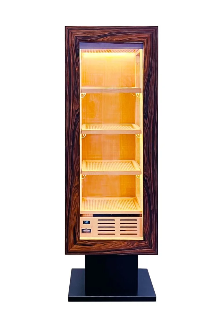 Cigar cabinet made in from rosewood for best cigar storage and controlled humidity