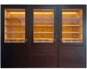 Humidors for installation in niches and shelves for best cigar storage quality from Germany relative humidity and Spanish cedar