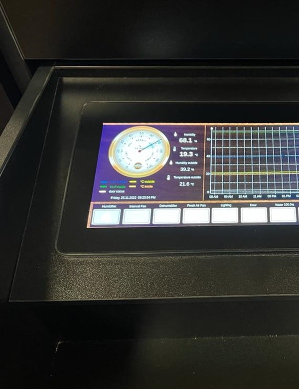 humidor gerber touch panel control humidity for best cigar aging 5
