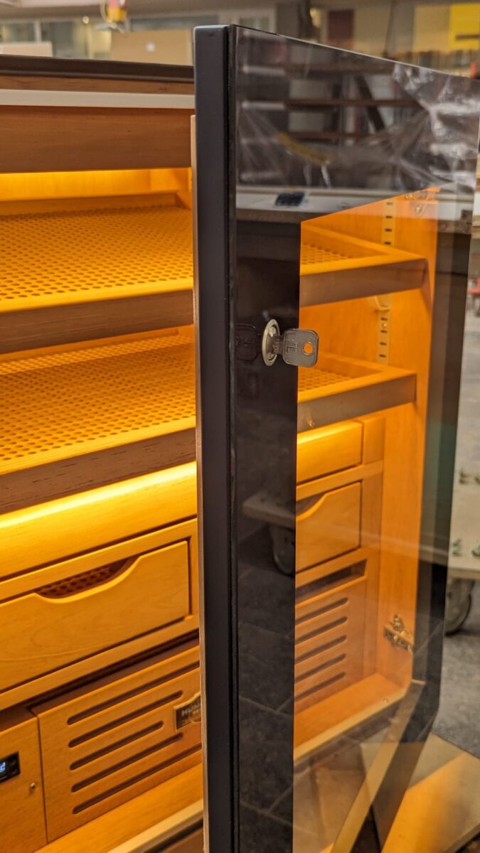 Bespoke Humidor for integration in a kitchen handmade in Germany