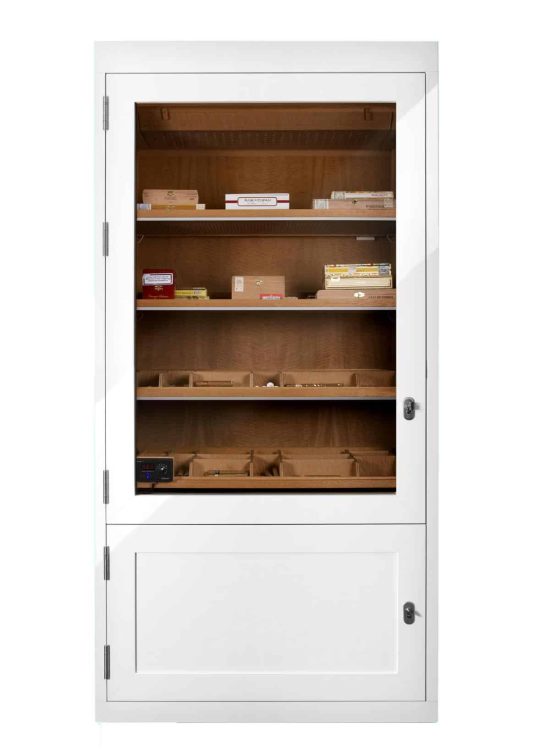 Cabinet Humidor Number One White » GERBER Humidors
