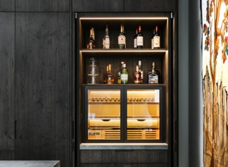 cigar cabinet wall built-in best cigar storage made in germany oak